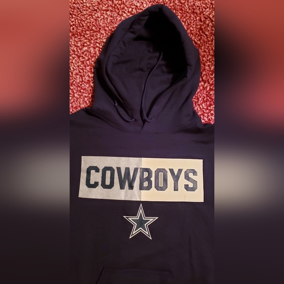 DALLAS COWBOYS Navy Blue Pullover Hoodie (SMALL or LARGE) - Picture 2 of 4